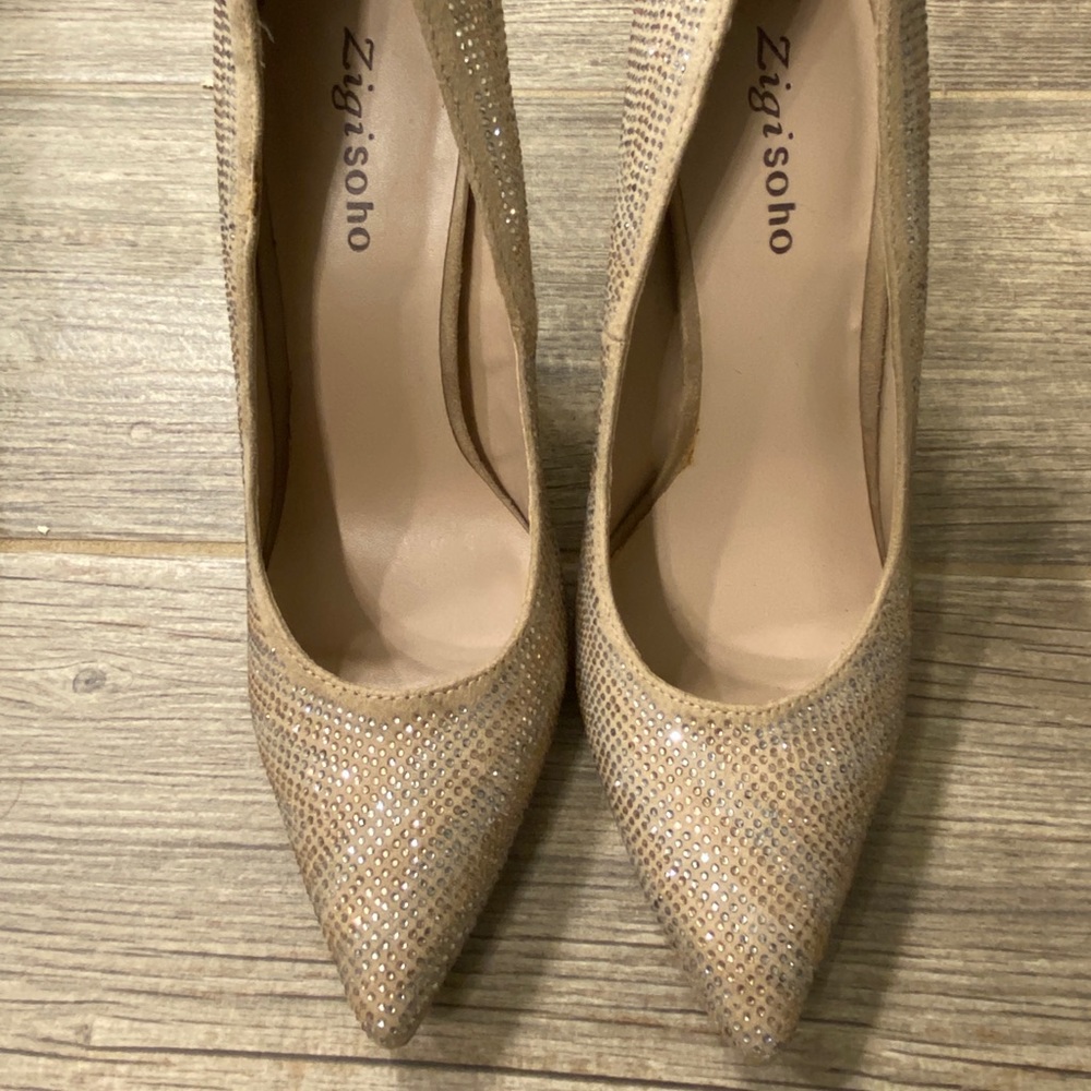 Nude/rhinestone Zigisoho heels